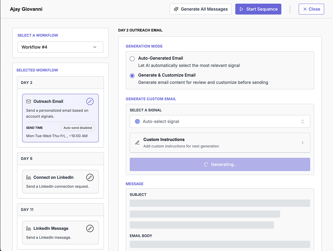 Outreach & Sequences Platform